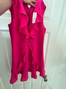 Charlotte Russe Hot Pink Ruffle Mini Dress